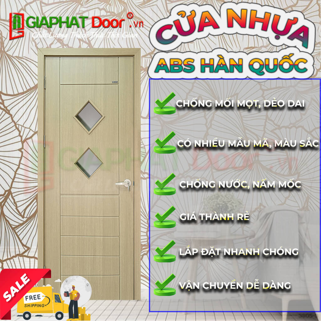 Cửa nhựa ABS hàn quốc – Cửa nhựa nhà vệ sinh Gia Phát Door Cua-ABS-KOS-212-MQ808